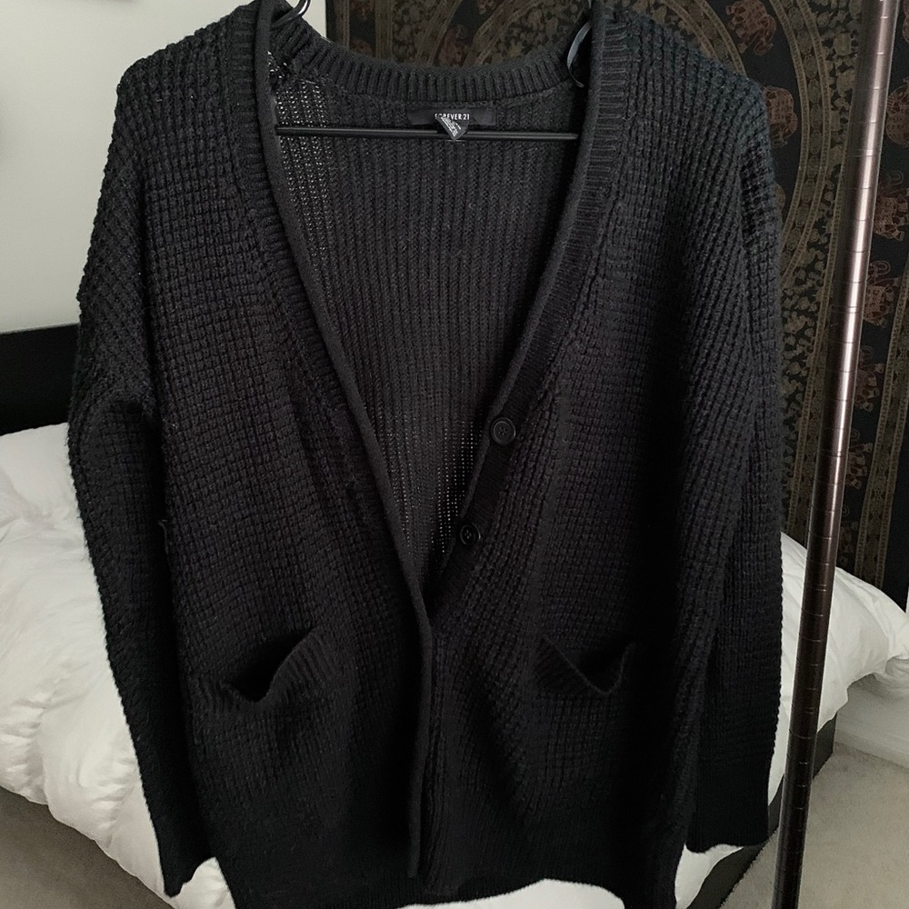 Forever21 Black staple knit sweater